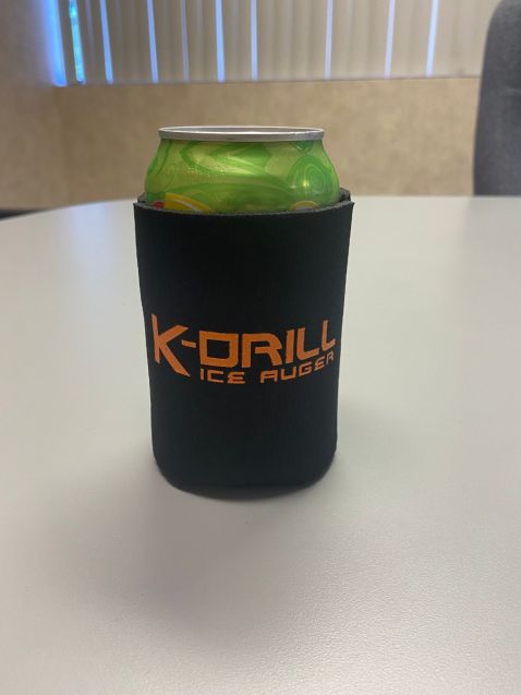 K-Drill Can Cooler - Black w orange logo